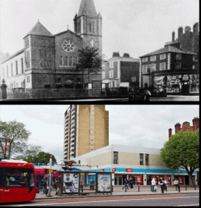 St Paul in 1912 and Kilburn Square now